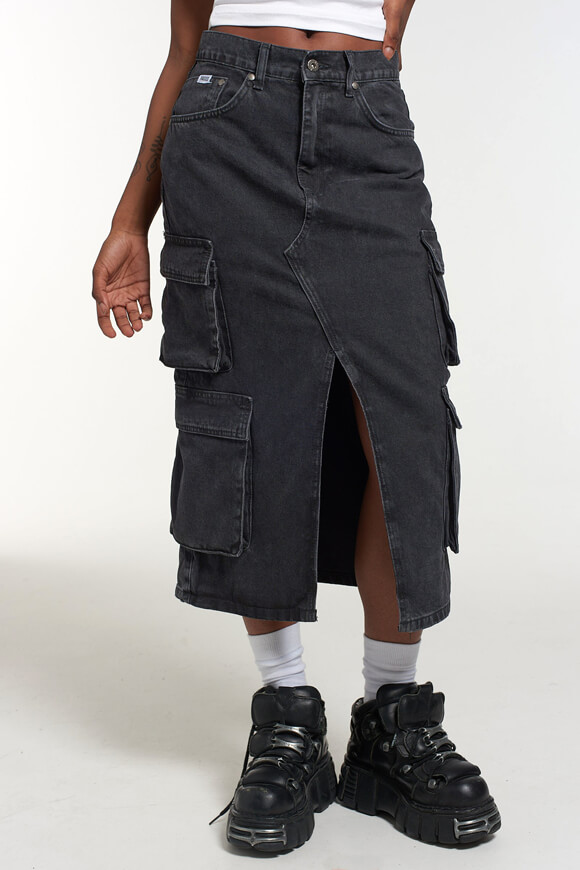 The Ragged Priest Midi Jeansrock Schwarz The Ragged Priest Midi Jeansrock Schwarz