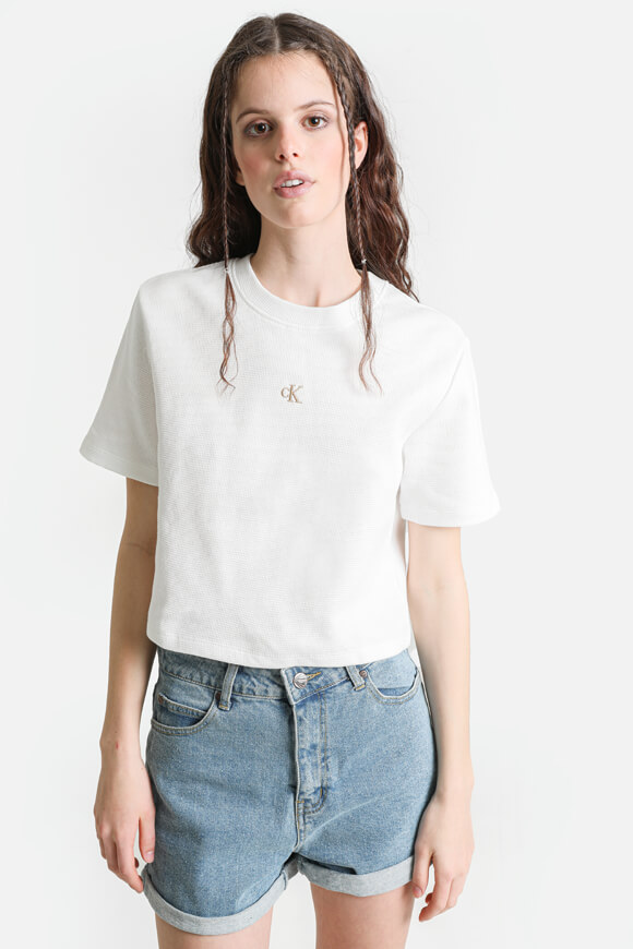 Calvin Klein Jeans Crop T-Shirt Greige