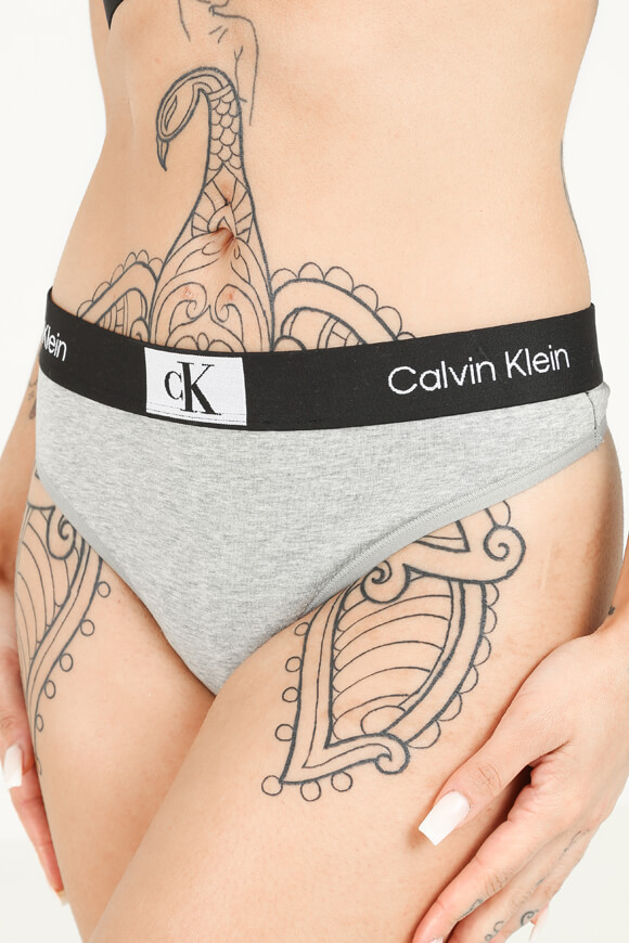 Calvin Klein Underwear String Grau meliert