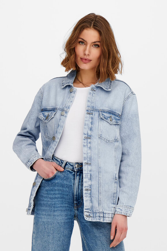 Veste discount longue jean