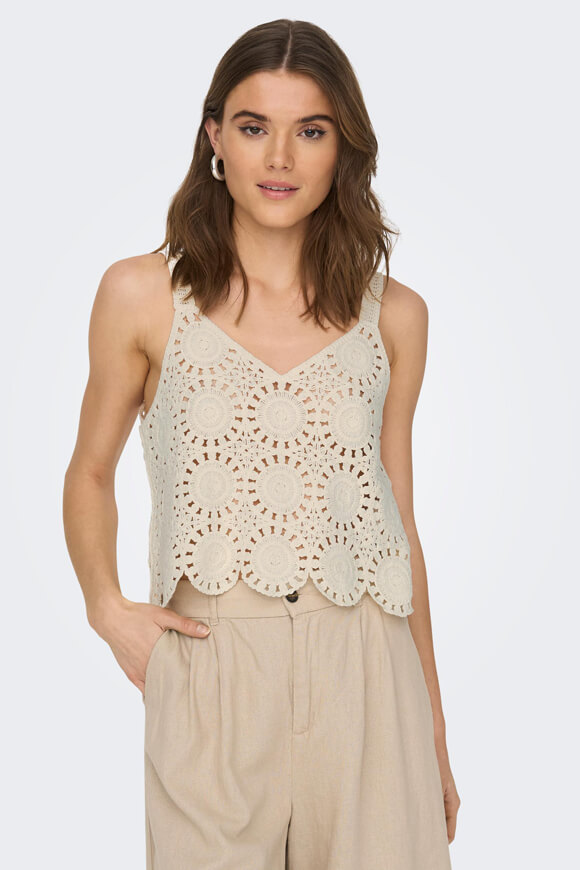 Only Häkel Crop Top Hellbeige CE5339 Only Häkel Crop Top Hellbeige CE5339