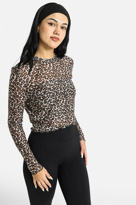Image sur Shirt court en mesh manches longues