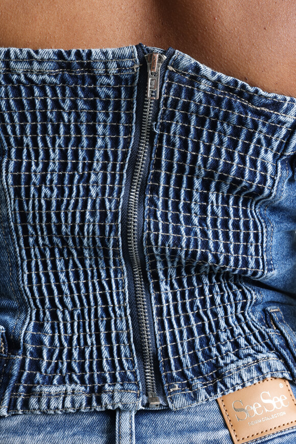 Image sur Top corset en jean