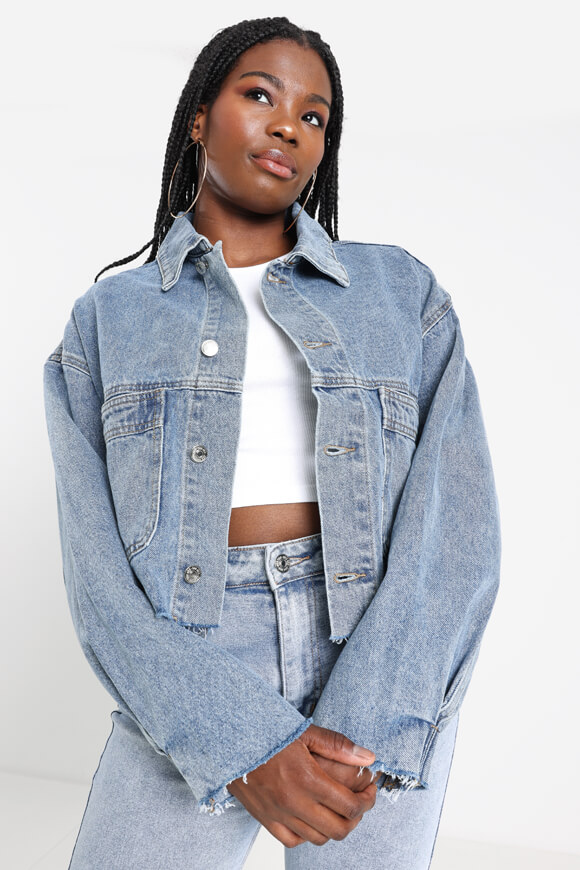 Jeansjacke shop oversized cropped