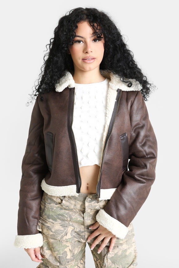 Image sur Veste courte mouton retourné