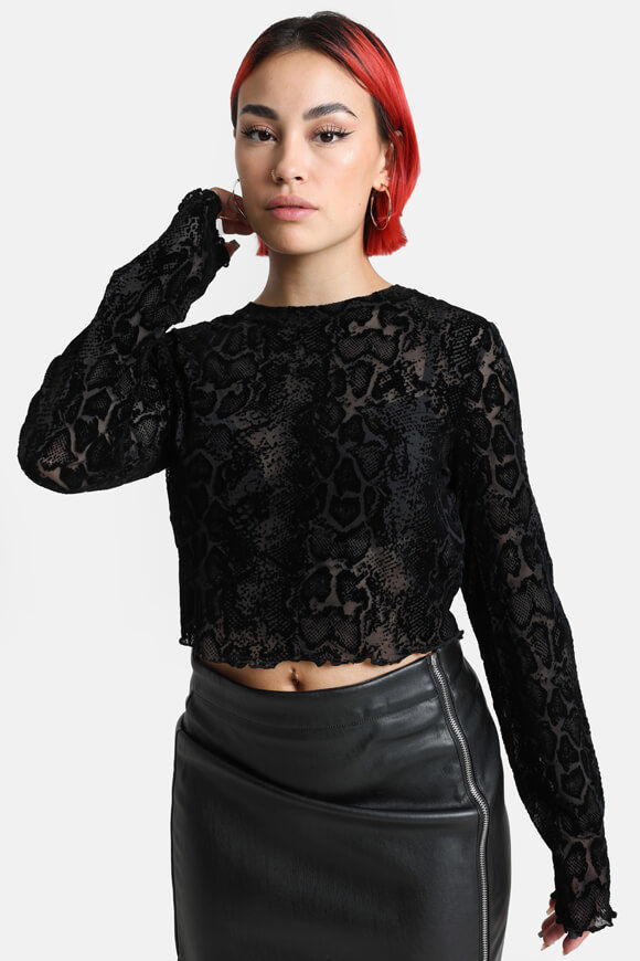 Image sur Shirt court en mesh manches longues
