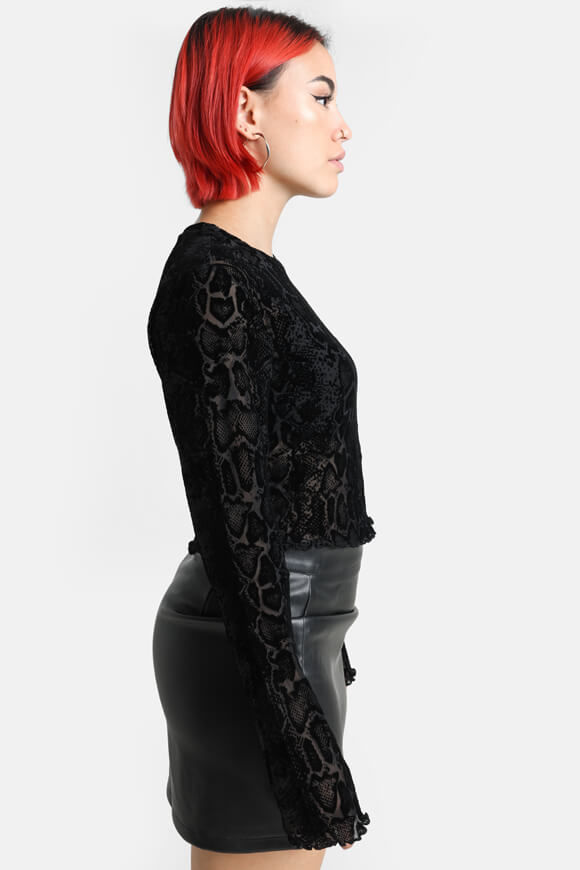 Image sur Shirt court en mesh manches longues