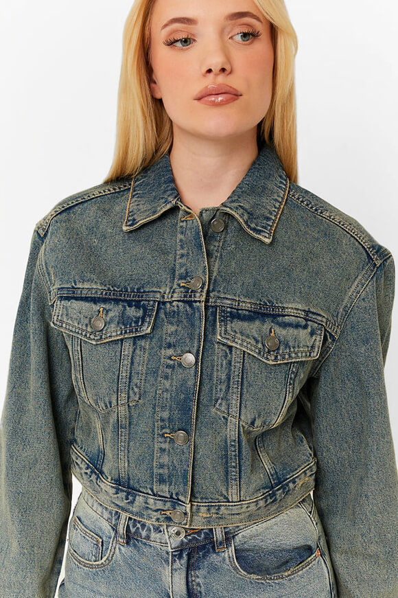 Bild von Crop Jeansjacke