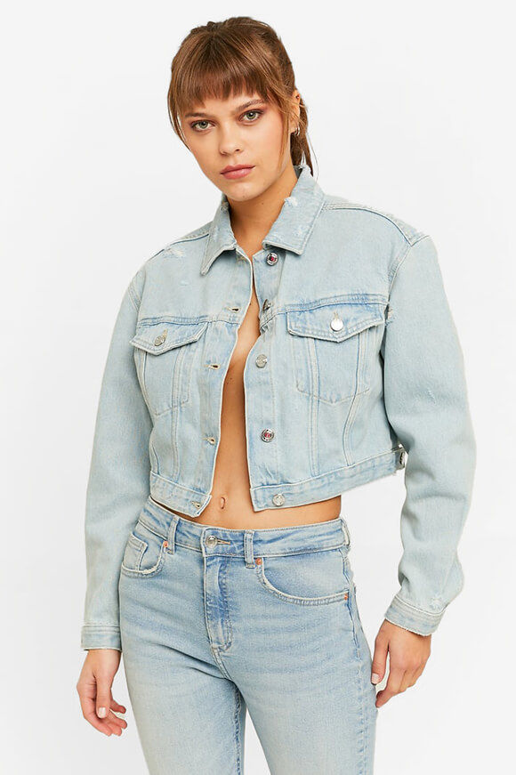 Bild von Crop Jeansjacke