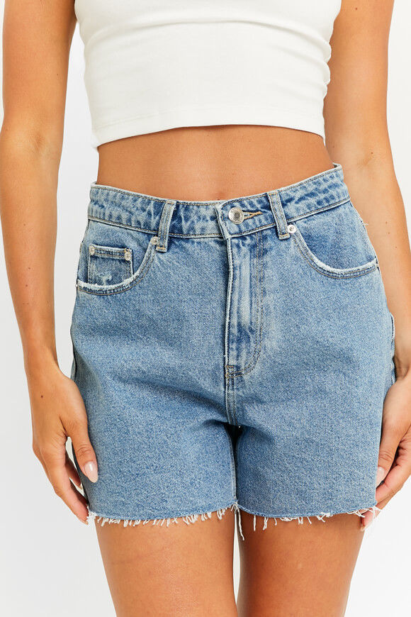 Bild von High Waist Jeansshorts mit A-Form