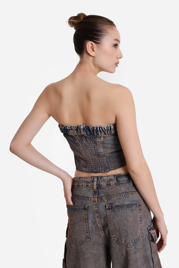 Image sur Top corset en jean