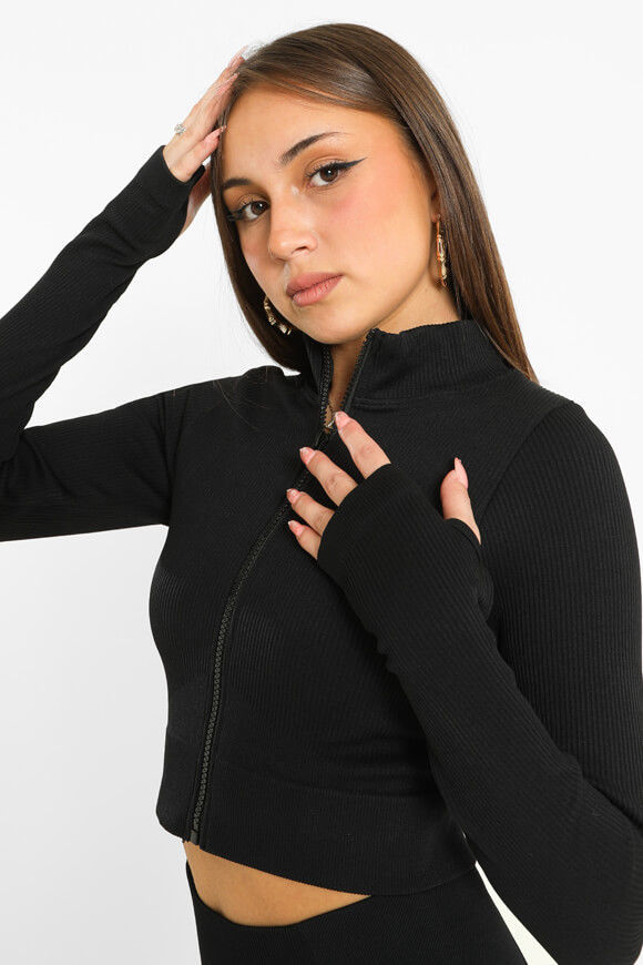 Bild von Gerippte Crop Jacke