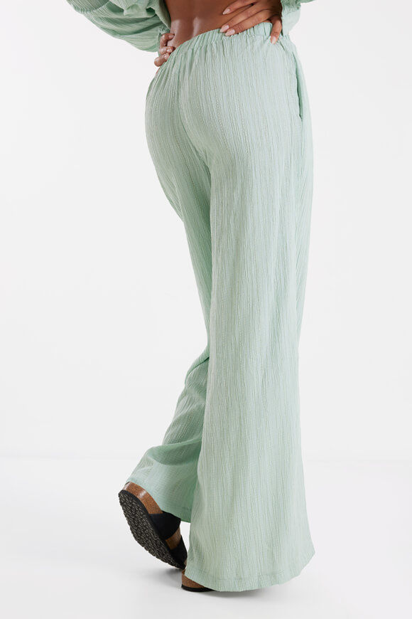 Image sur Pantalon wide leg en tissu structuré