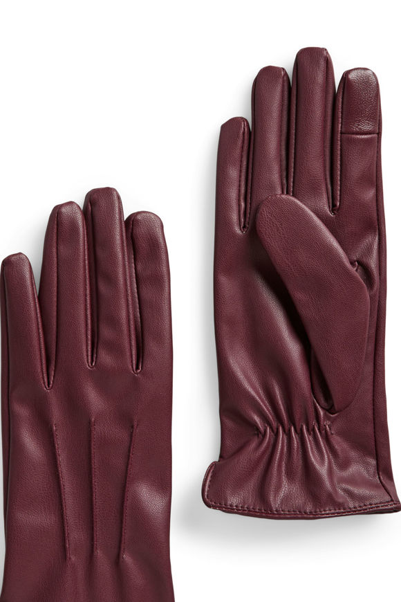 Bild von PCCELLIE Touchscreen Kunstleder Handschuhe