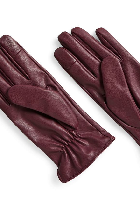Bild von PCCELLIE Touchscreen Kunstleder Handschuhe