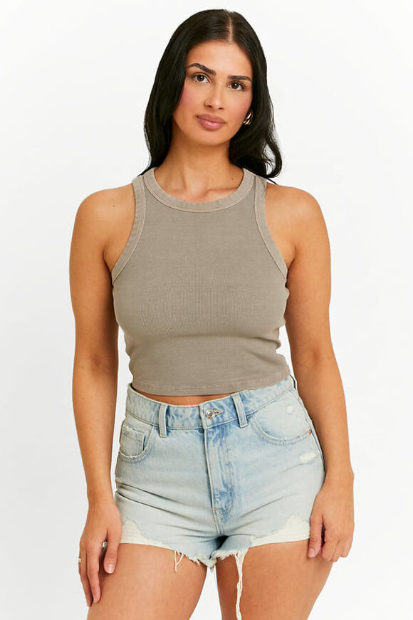 Bild von Geripptes Crop Tanktop