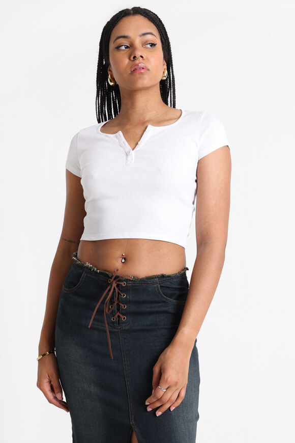 Bild von Geripptes Crop T-Shirt