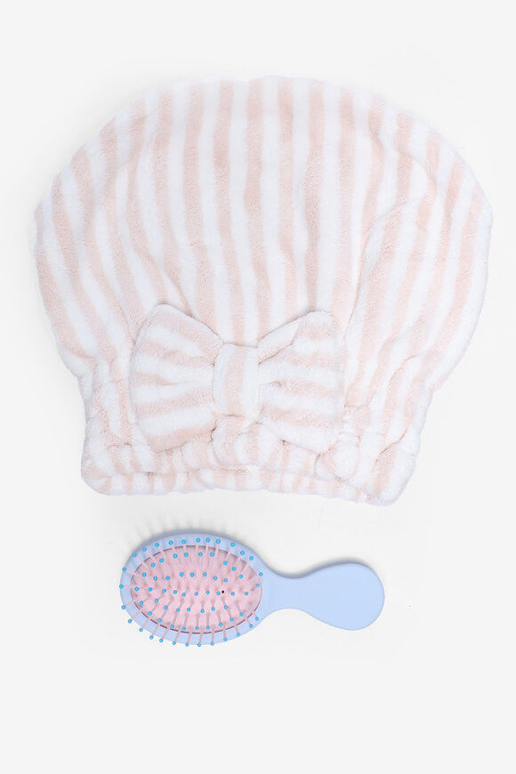 Image sur Turban sèche cheveux & brosse à cheveux