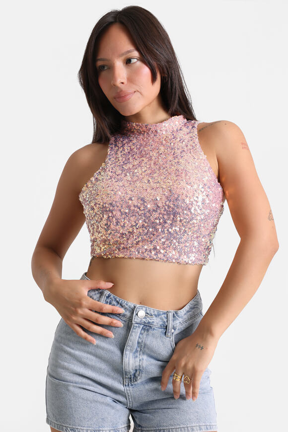 Bild von Crop Pailletten Top