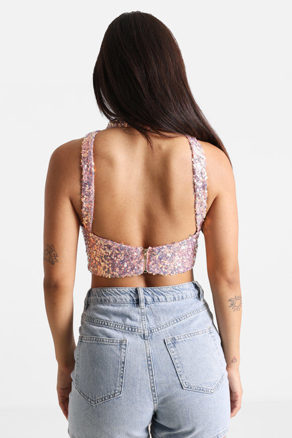 Bild von Crop Pailletten Top