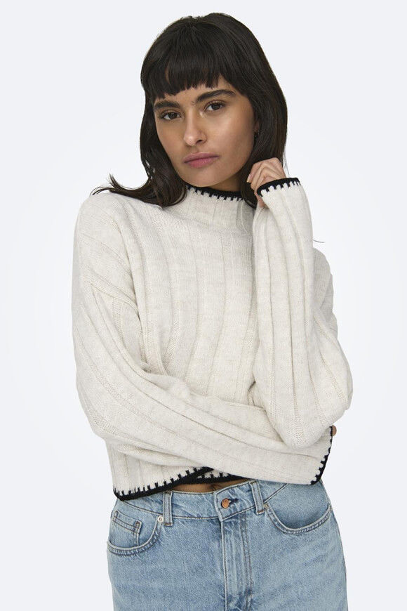 Bild von Chick Stitch Crop Strickpullover