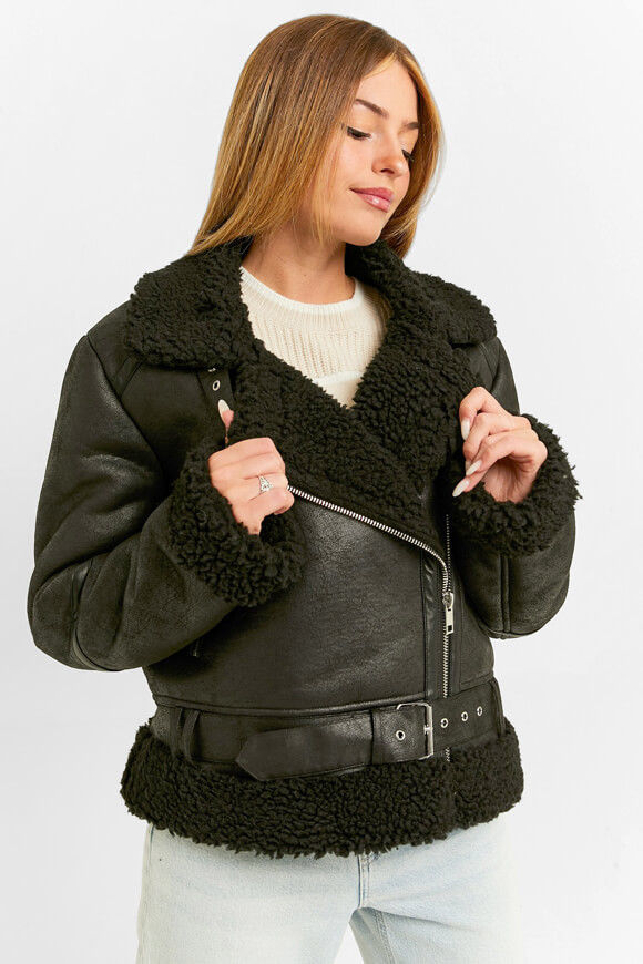 Bild von Oversize Shearling Jacke