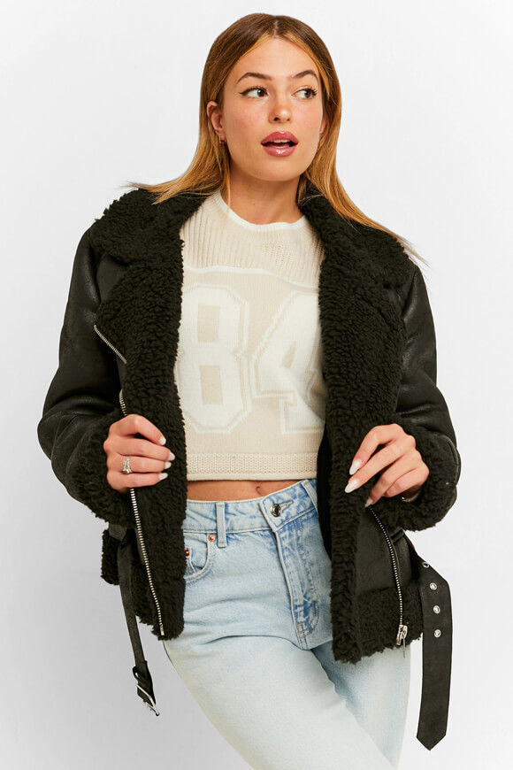 Bild von Oversize Shearling Jacke