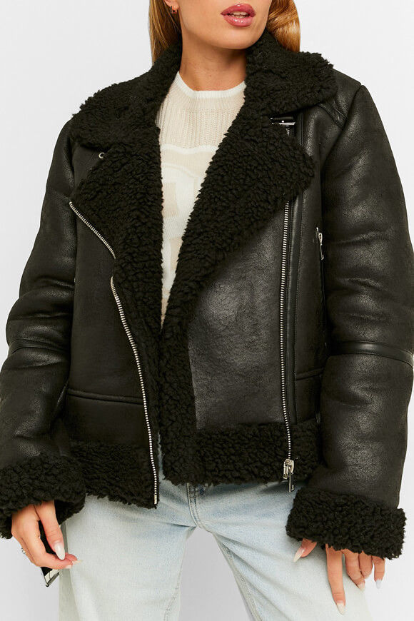 Bild von Oversize Shearling Jacke