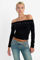 Image de Shirt court off shoulder manches longues