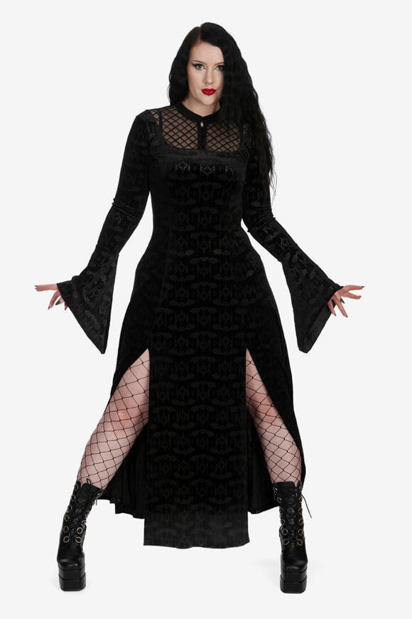 Bild von Hex Gothic Bat Samt Maxikleid