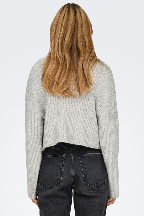 Bild von Melanie Gerippter Crop Strickpullover