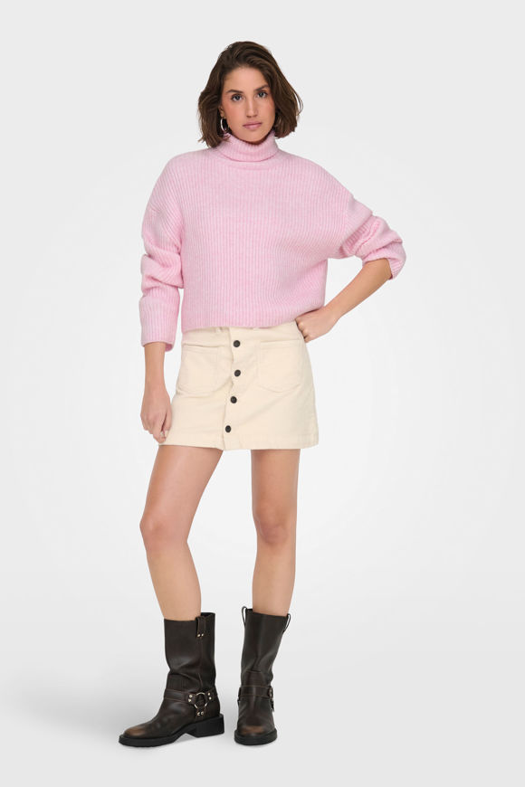 Bild von Melanie Gerippter Crop Strickpullover