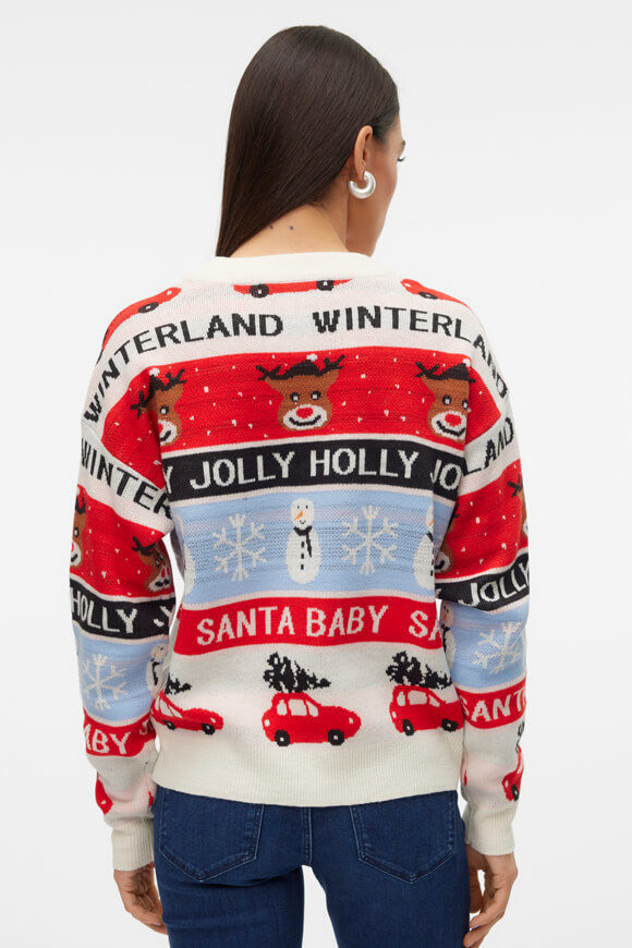 Bild von Holly Jolly Flakes Weihnachtsstrickpullover