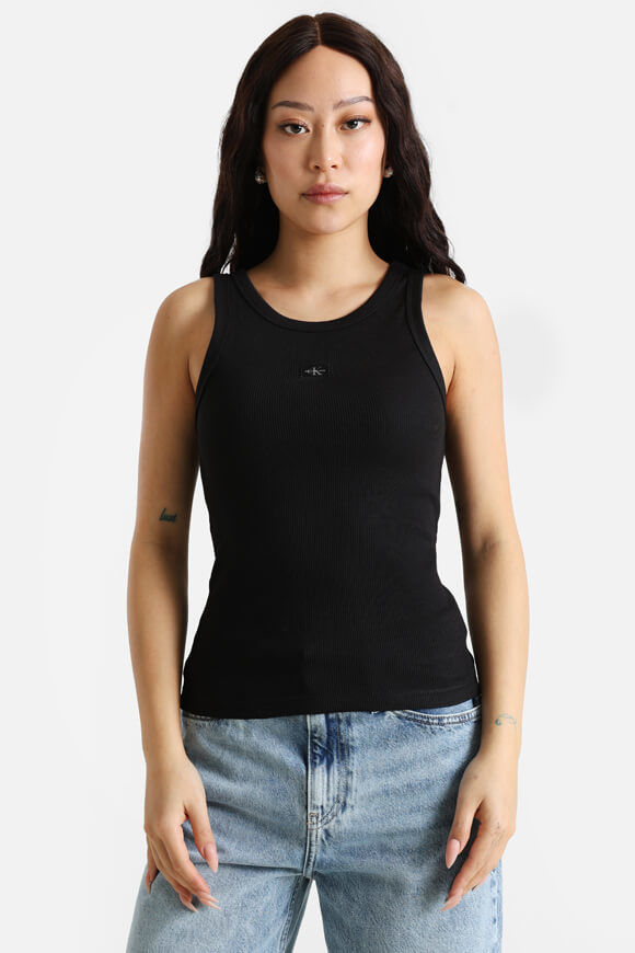 Bild von Woven Label Geripptes Tanktop