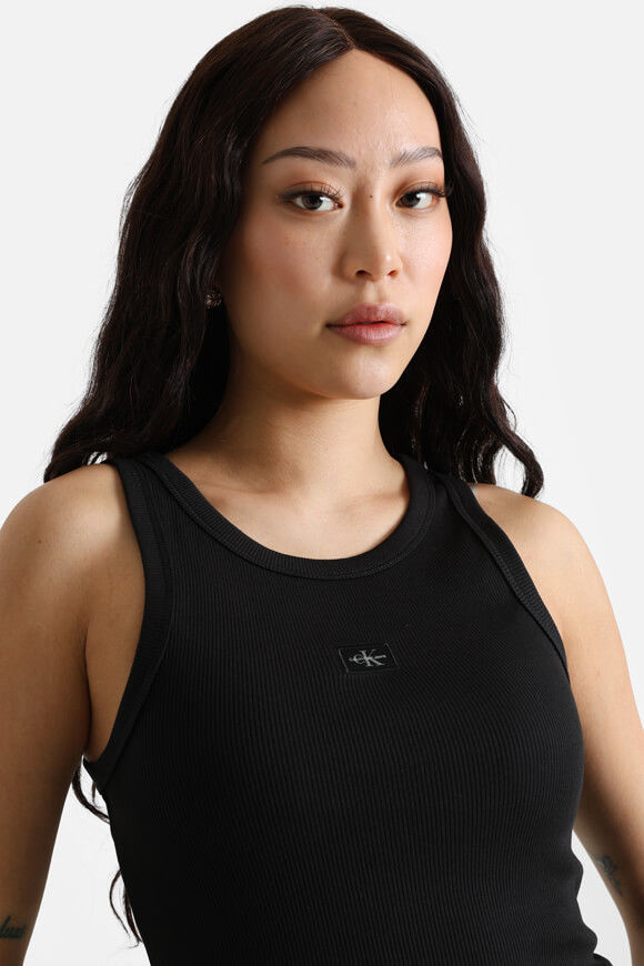 Bild von Woven Label Geripptes Tanktop