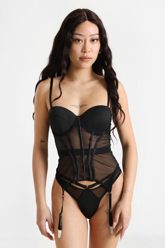 Image sur Mesh Bustier-BH & Strumpfhalter