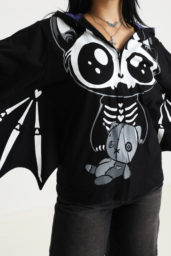 Image sur Bat Doll Oversize Kapuzensweatjacke