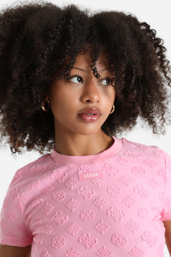 Image sur Jacquard Peony Crop T-Shirt