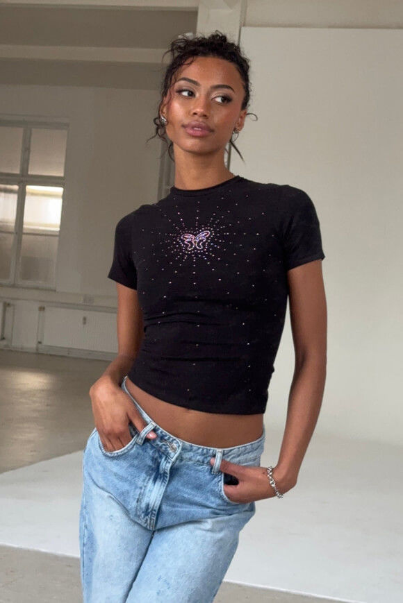 Bild von Glowing Butterfly Crop T-Shirt