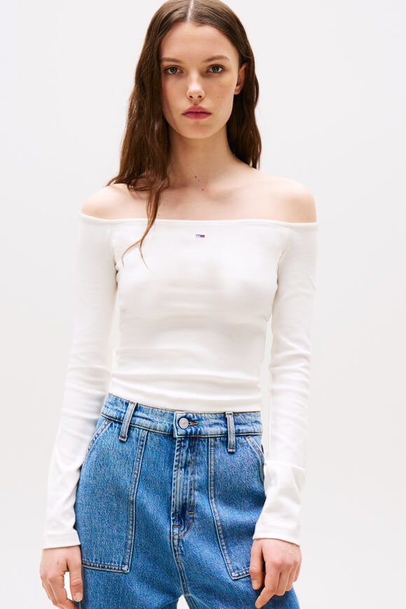 Image sur Shirt court off shoulder manches longues