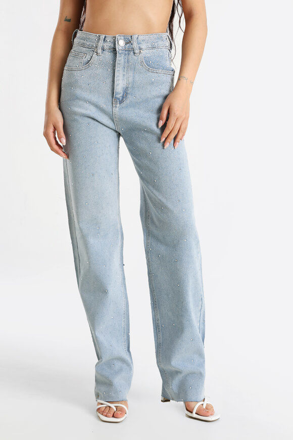Bild von Straight Fit Jeans mit Strass