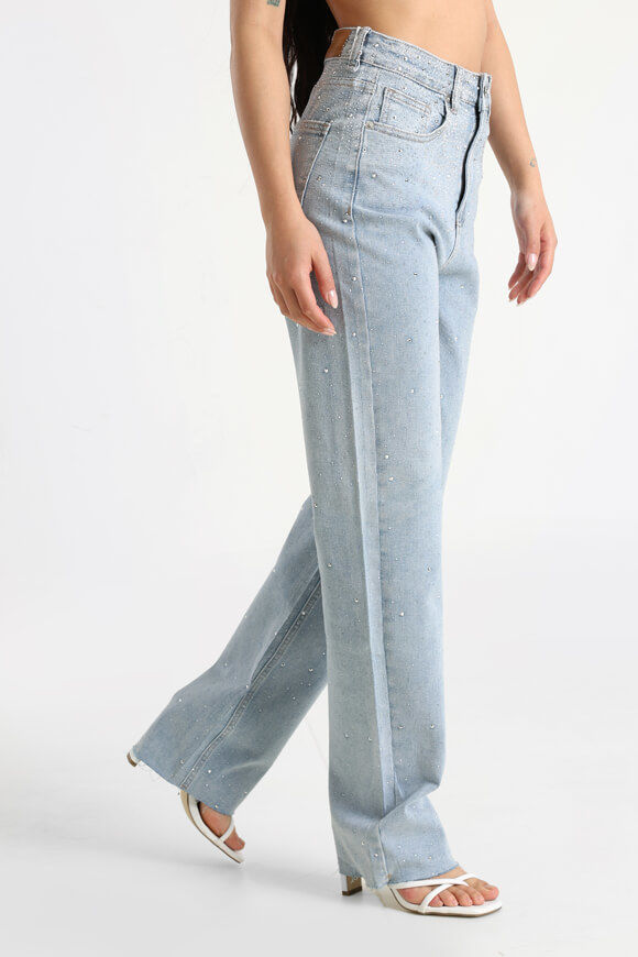 Bild von Straight Fit Jeans mit Strass