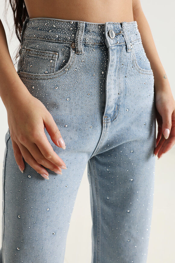 Bild von Straight Fit Jeans mit Strass