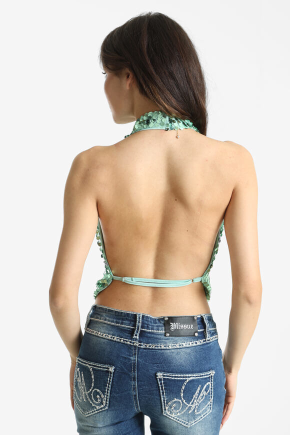 Bild von Pailletten Neckholder Top