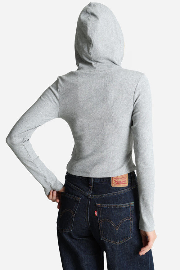 Bild von Geripptes Crop Langarmshirt