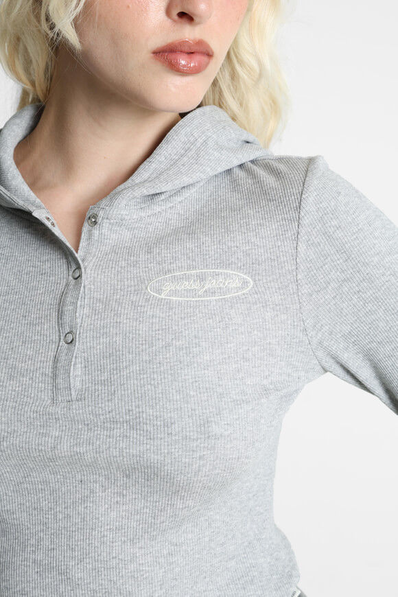 Bild von Geripptes Crop Langarmshirt