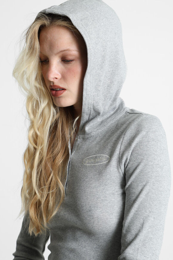 Bild von Geripptes Crop Langarmshirt