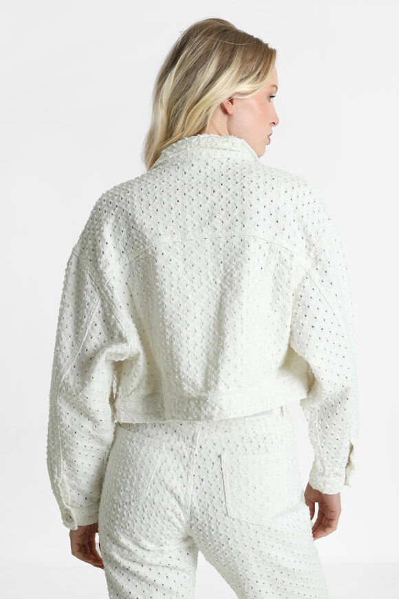 Image sur Jeansjacke mit Lochmuster