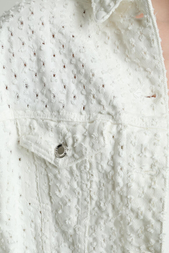 Image sur Jeansjacke mit Lochmuster