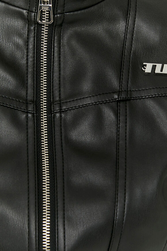 Image sur Crop Kunstleder Bikerjacke